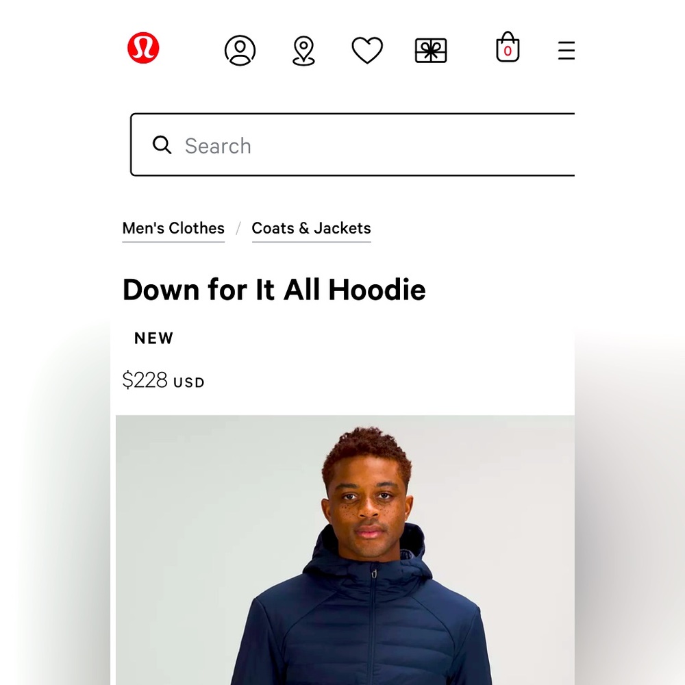 Lululemon Men’s Large Puffer almost new